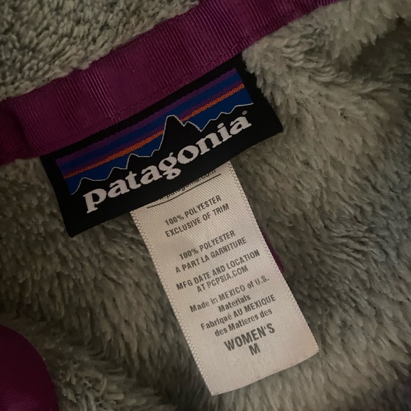 Patagonia Jacket Woman's Gray Purple Pullover - Picture 3 of 4